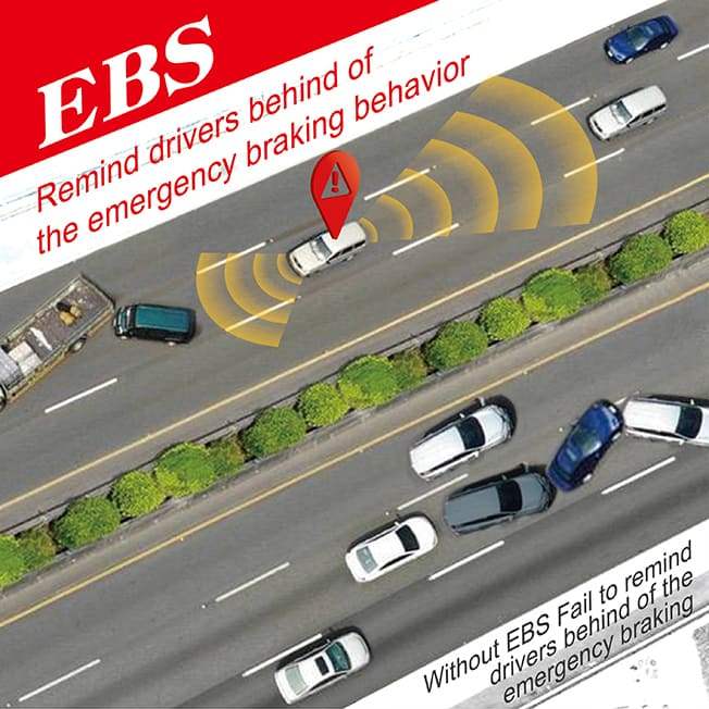 Remind drivers behind of the emergency braking behavior